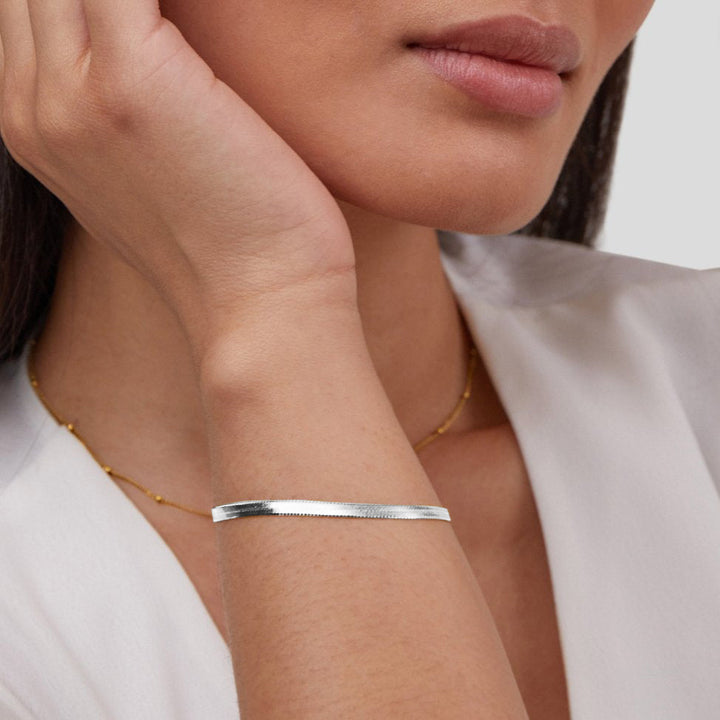 Sarya Snake Chain Silberarmband